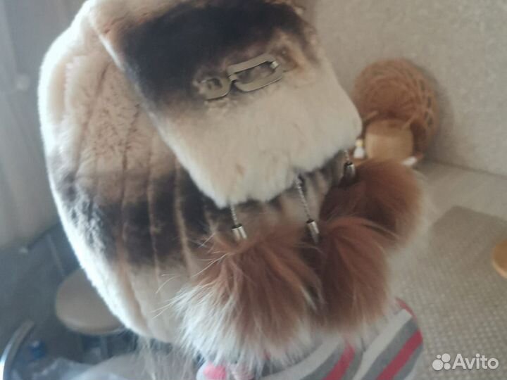 Шапка /шарф мех женская