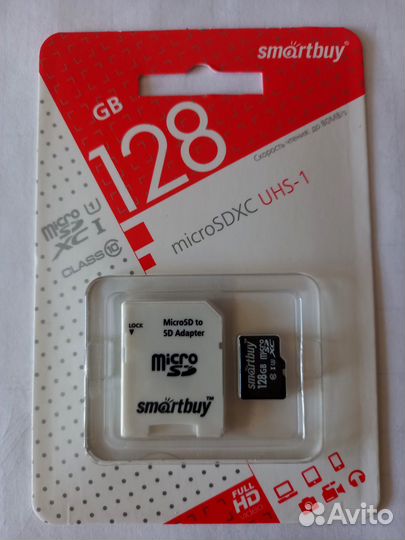 Карта памяти Micro SDxc 128 Гб.Class 10