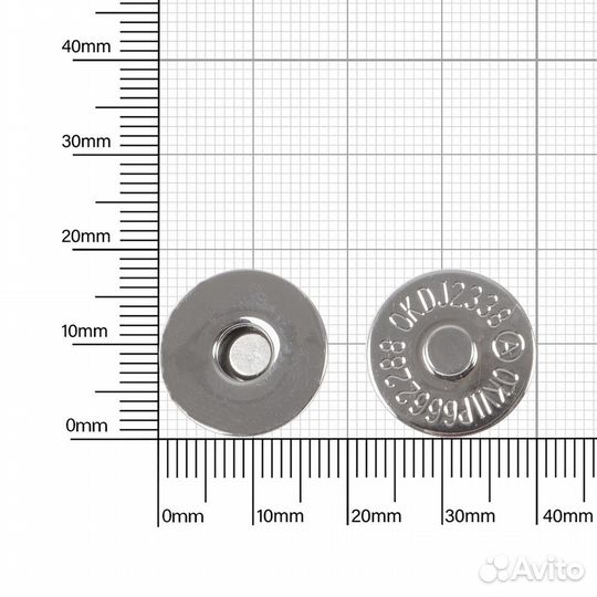 Магнитная кнопка 18мм+холн никель полир