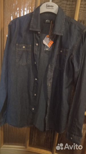 Рубашка для мальчика джинсовая синяя