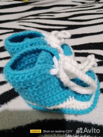 Пинетки для мальчиков теплые