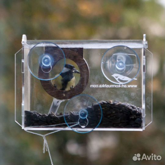 Кормушка для птиц на присосках Фотокамера