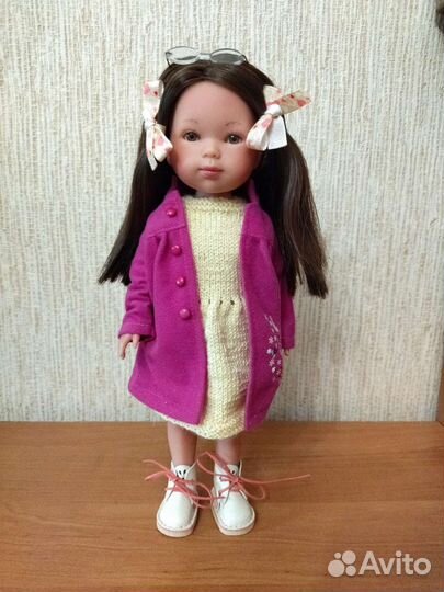 Кукла Карлотта шатенка, 28 см, Vestida de Azul