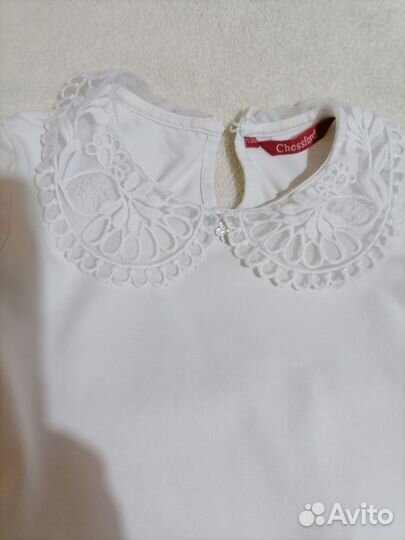 Школьная блузка с длинным рукавом 128