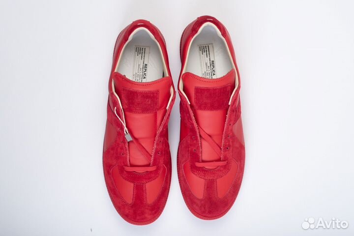 Кожаные кеды/ Maison Margiela Replica Low Red