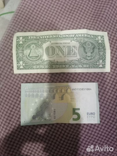 Купюра 1 доллар