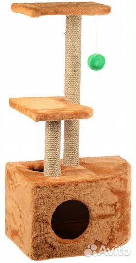 Комплекс Трехуровневый Угловой Мурзик мех джут кор