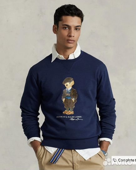 Лонгслив Polo Ralph Lauren с медведем / оригинал