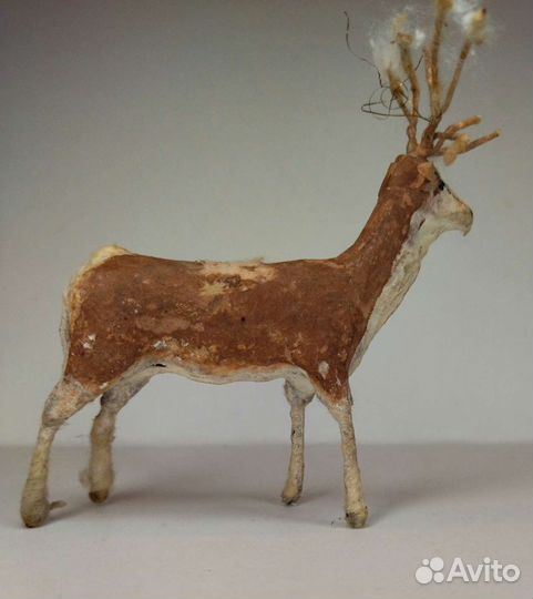Ёлочная игрушка Олень. Папье-маше СССР