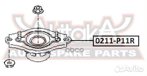 Опора амортизатора 0211-P11R asva