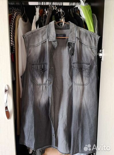 Джинсовая безрукавка pull&bear