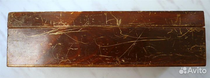 Шкатулка Деревянная Резная Старинная 24x7x10.5 см