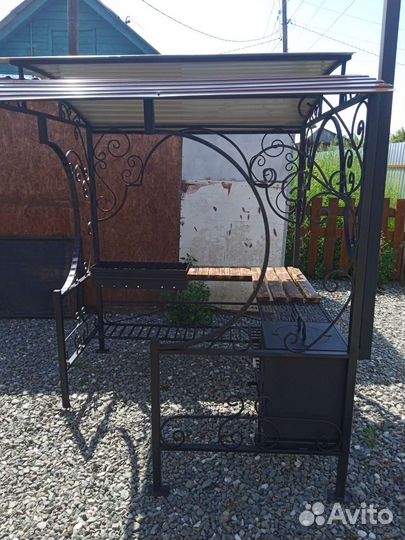 Мангальная зона, печь для казана