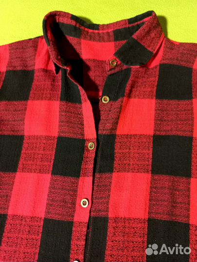 Рубашка бохо в клетку XL