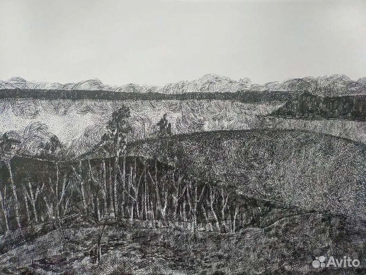 Графические работы ручками на А3