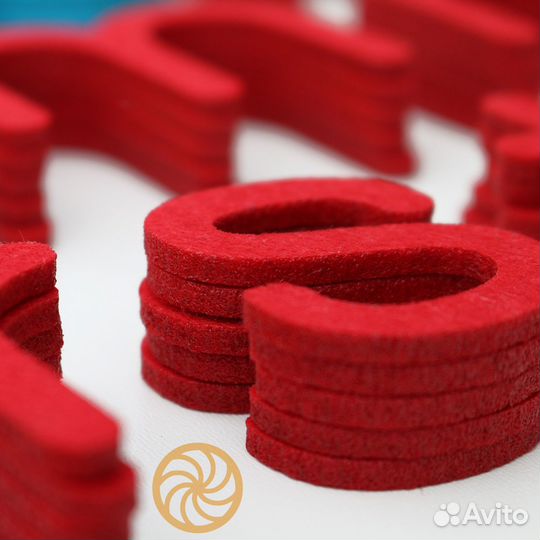 Подвижный английский алфавит из фетра - печатные