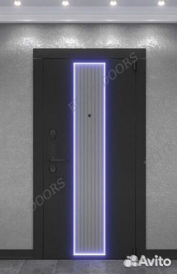 Дизайнерская входная дверь с подсветкой