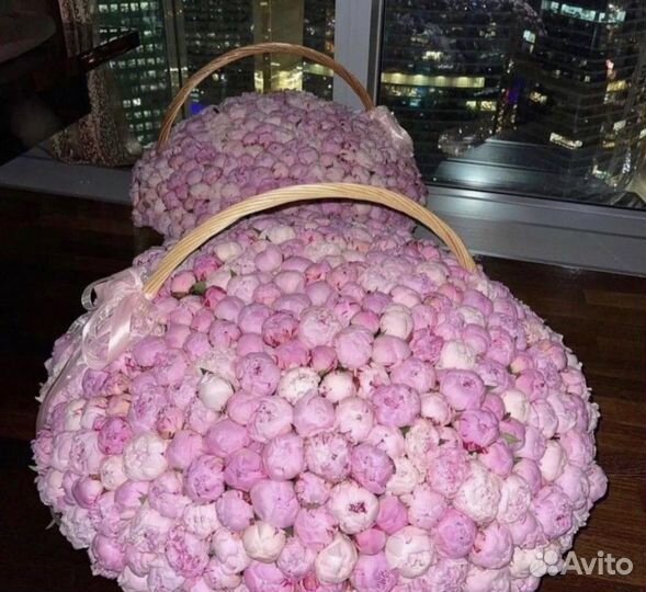 Цветы букеты пионы