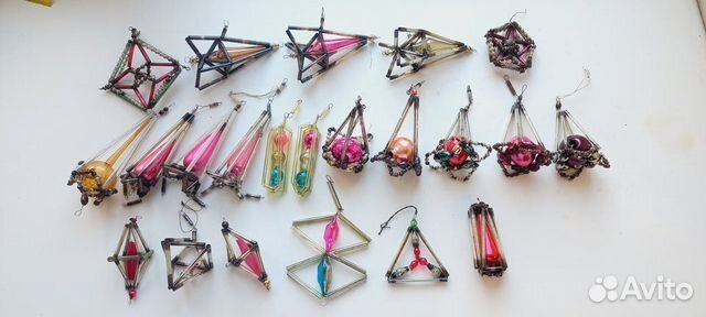 Елочные игрушки Стеклярус СССР стекло