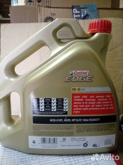 Castrol edge 0W-40 A3/B4 API SN/CF 4L 15338F