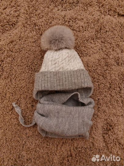 Комплект шапка и снуд для мальчика