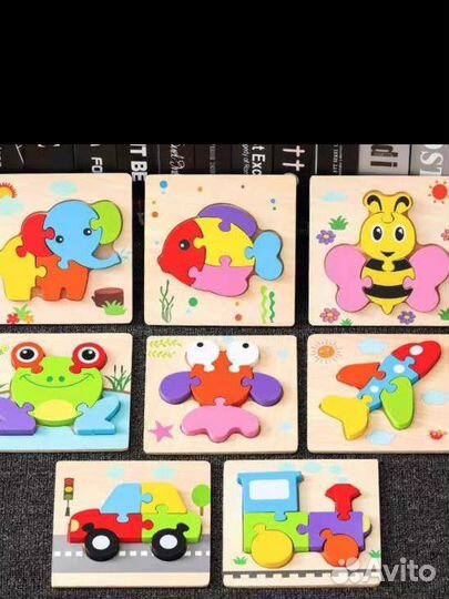 Новые деревянные пазлы для детей