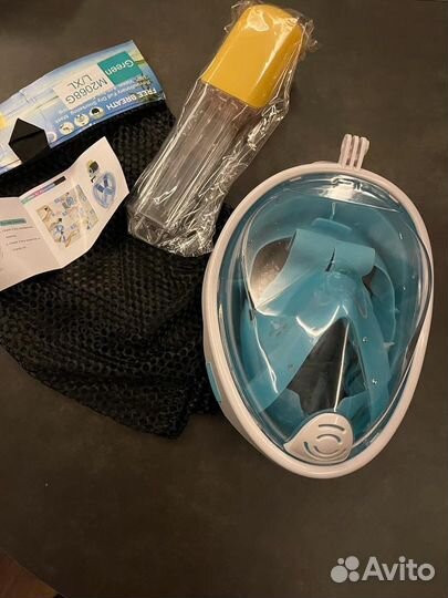 Маска для снорклинга полнолицевая новая