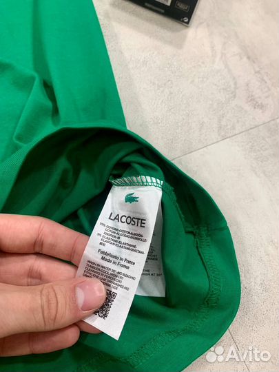 Футболка мужская зелёная Lacoste новая