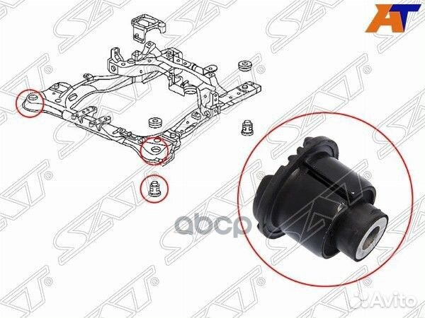 Сайлентблок подрамника honda accord 02-08/elysi