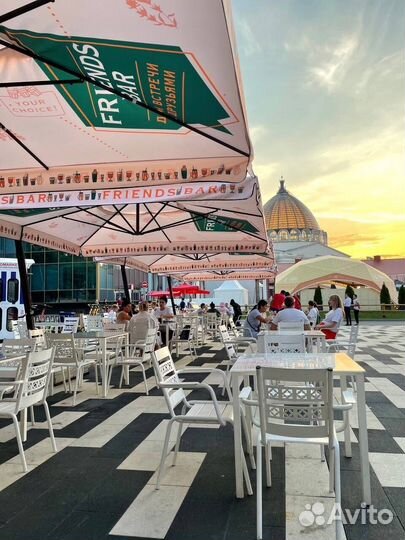 Профессиональный зонт для кафе. Усиленный зонт