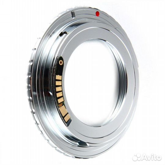 Переходник М42 - Canon EOS серебряный с чипом