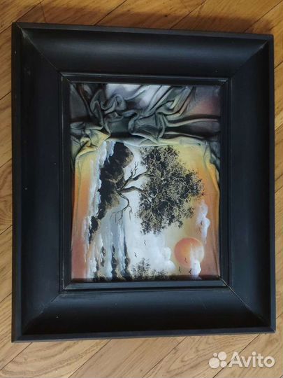 Кожаная картина объемная