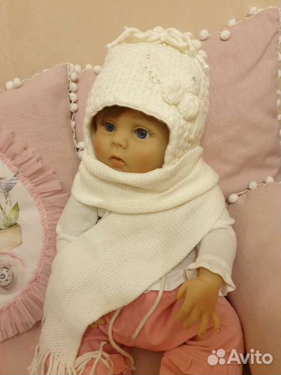 Комплект шапка и шарф для девочки