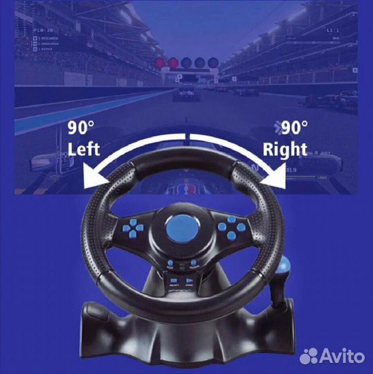 Игровой руль с коробкой передач