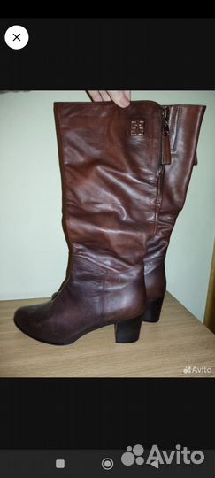 Сапоги кожаные коричневые Sufinna р. 39
