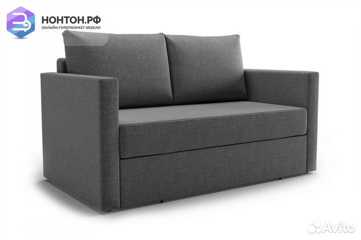 Диван выкатной Берг рогожка темно-серая