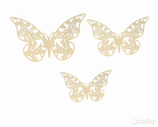 3D бабочки, 12 штук