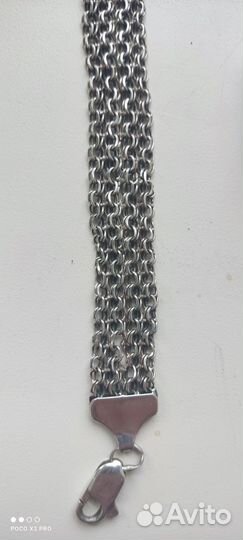 Браслет серебро мужской двусторонний