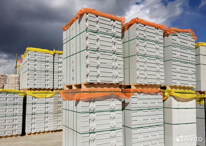 Газобетонные блоки 625 x 300 x 250 мм