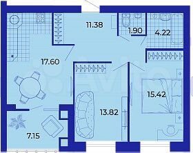 2-к. квартира, 71,5 м², 2/9 эт.