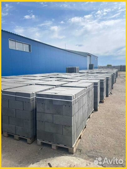 Керамзитобетонный блок полнотелый