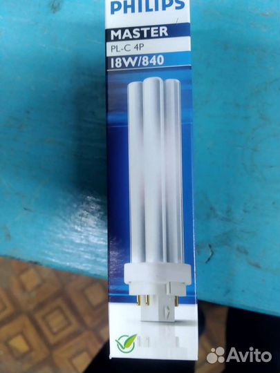 Лампа Philips master PL-C 18W/840/2P G24d-2 холодн