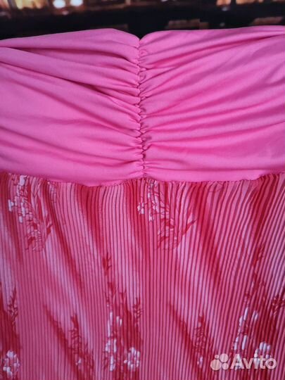 Пляжный сарафан новый шифон плиссировка 46 размер