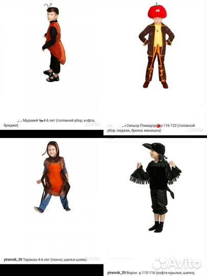 Костюмы жук, муравей