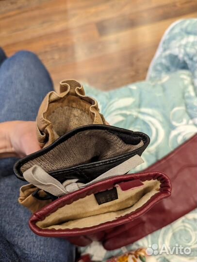 Перчатки женские кожаные новые