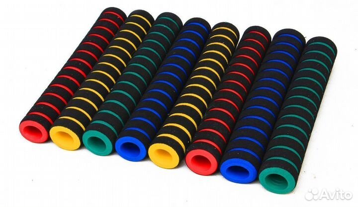 Комплект неопреновых ручек 11 см, 8шт, Черные