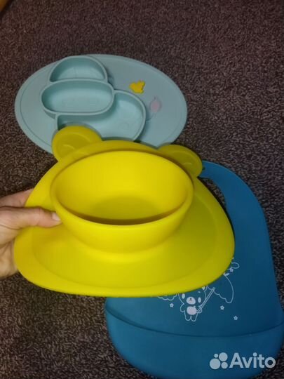 Набор посуды из силикона для детей