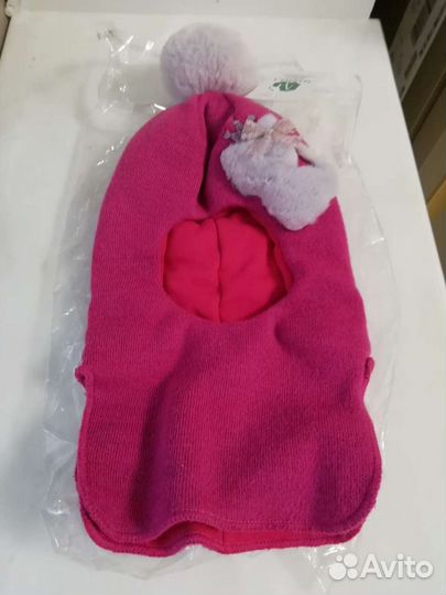 Шапка шлем для девочки зимняя