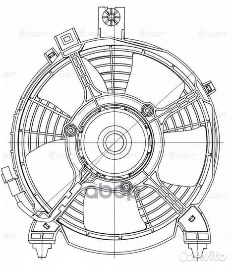 Крыльчатка с эл. мотором mitsubishi L200 (06)