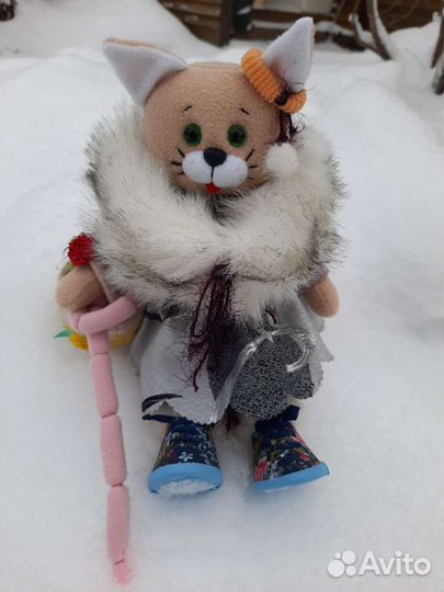 Кошка текстильная.Интерьерная кошечка